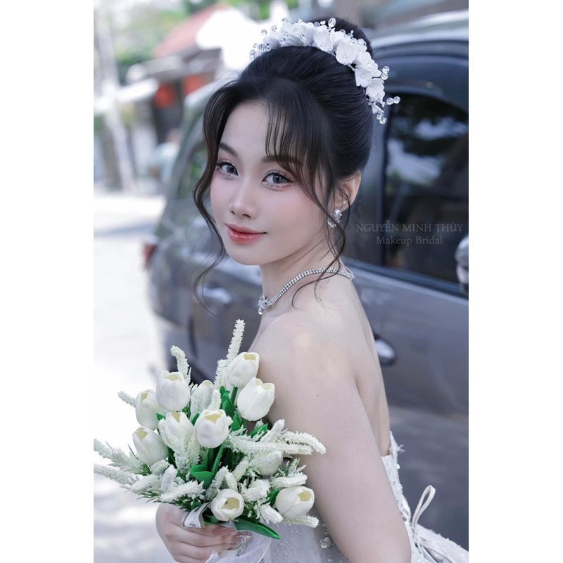 🔥🔥🔥Bờm cài tóc cô dâu hoa đất sét xinh-TB275|PHUKIENCUOIYENLINH