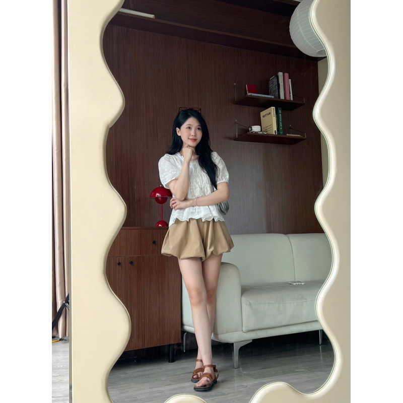 Quần short ống phồng cạp chun the.sweaterweather TSW