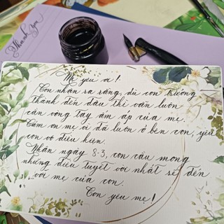 combo bút mực Calligraphy, bút quản chéo, mực đen Calligraphy, giấy tập viết chữ đẹp