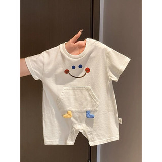Bodysuit cho bé hình mặt cười ngộ nghĩnh cho bé trai bé gái