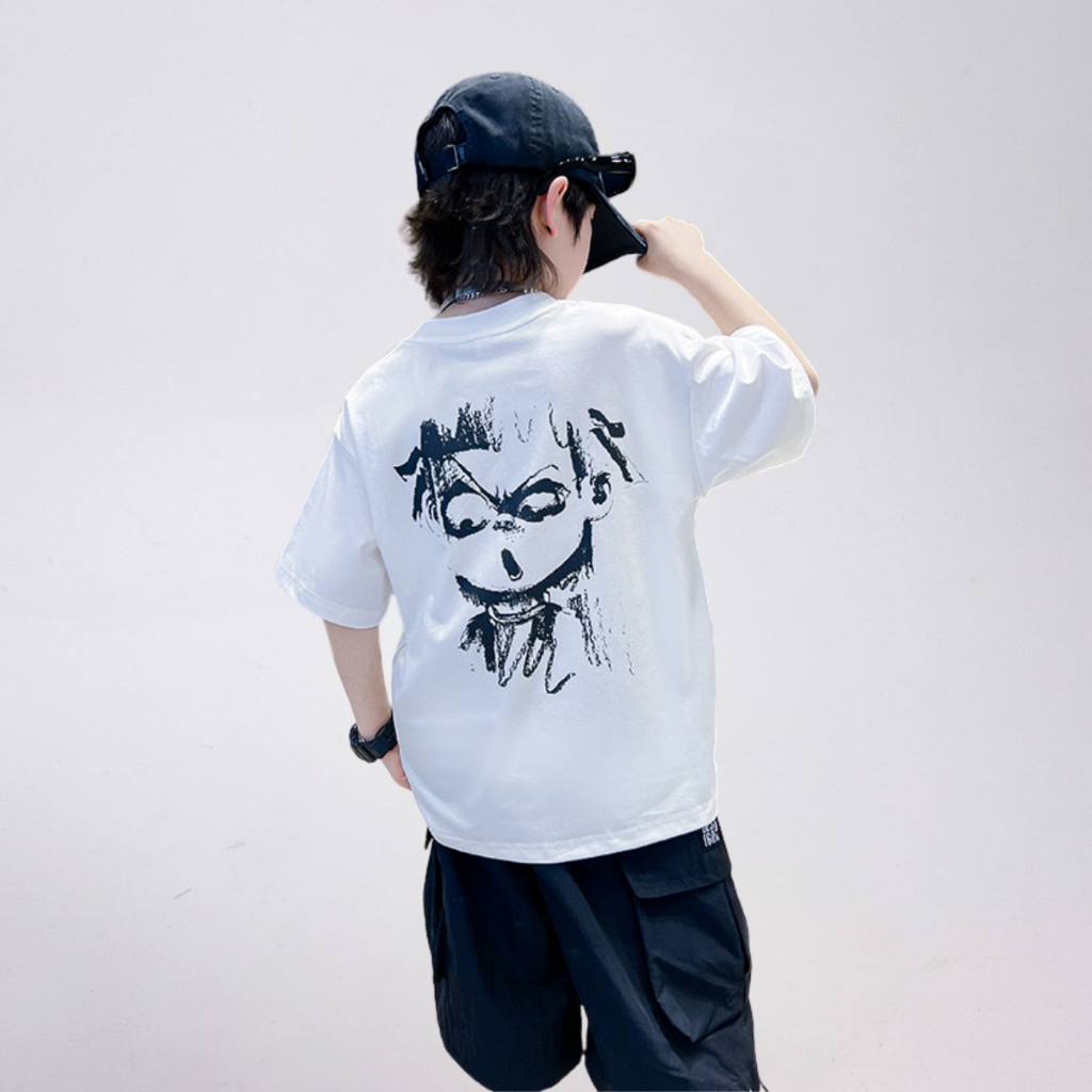 Áo Thun Ngắn Tay Mùa Hè Cho Bé Trai, Bé Gái In Hình Năng Động, Cổ Tròn B689 | JJ Kids Fashion