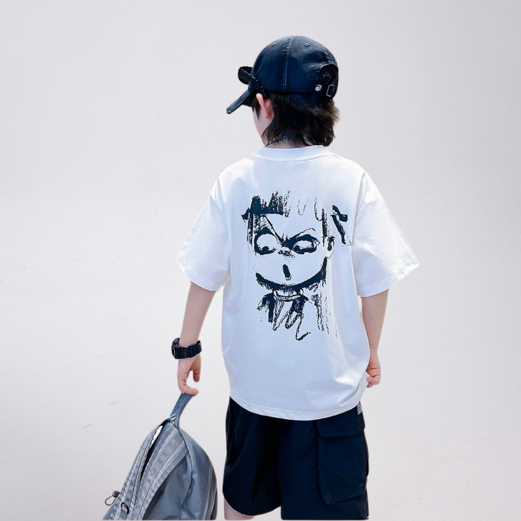 Áo Thun Ngắn Tay Mùa Hè Cho Bé Trai, Bé Gái In Hình Năng Động, Cổ Tròn B689 | JJ Kids Fashion