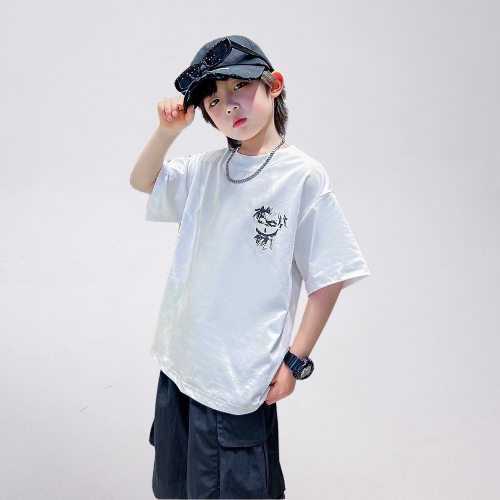 Áo Thun Ngắn Tay Mùa Hè Cho Bé Trai, Bé Gái In Hình Năng Động, Cổ Tròn B689 | JJ Kids Fashion