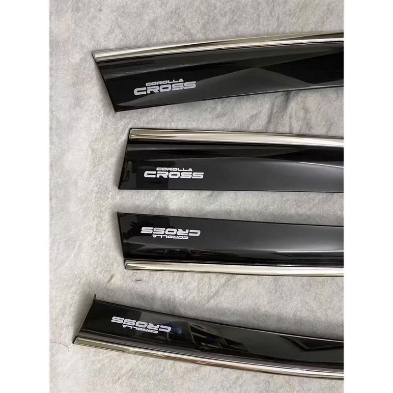 Vè che mưa chỉ inox xe Toyota Corolla Cross 2020-2025 chất liệu nhựa ABS cao cấp