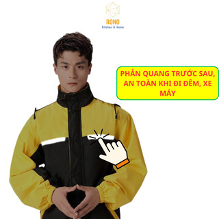 Bộ Áo Mưa 2 Lớp Nhiều Màu, Chống Thấm Nước, Phong Cách Hàn Quốc, Có Phản Quang Trước Sau An Toàn