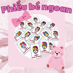 Set 10 Phiếu Bé Ngoan Thiết Kế Theo Yêu Cầu Phong Cách Vui Nhộn - Sản Phẩm Độc Đáo