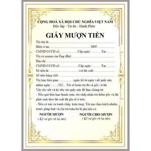 20 tờ giấy mượn ti.ền