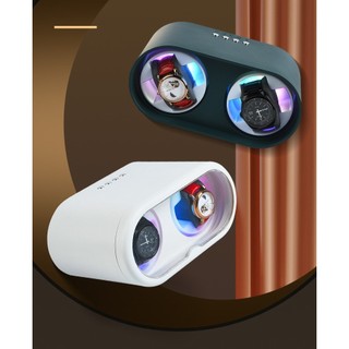 Tủ Hộp Đựng Đồng Hồ Cơ 2 Xoay có  pin sạc Chính Hãng Cao Cấp - Hộp Lắc Lên Cót Đồng Hồ Winder Watch