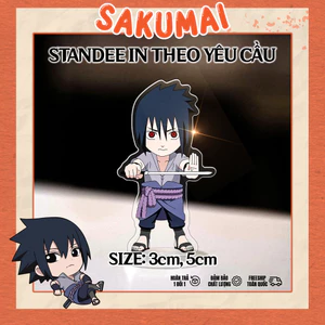Standee, Mô Hình Madara Cao 5cm In UV Cắt Viền Naruto Sasuke Itachi Làng Lá Cute Trang Trí Bàn Học Làm Việc - SakuMai