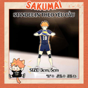 Mô Hình Standee, Mô Hình Haikyuu Cao 8cm 12cm 15cm In UV Cắt Viền Hinata Oikawa Kageyama Trang Trí Bàn Học - SakuMai