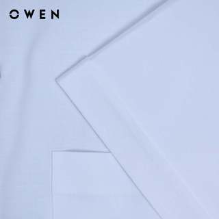 Owen - Áo sơ mi ngắn tay Body Fit AB250022NT màu Trắng chất liệu Bamboo spandex
