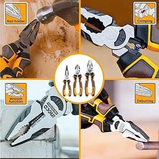 ĐỒ NGHỀ INGCO Bộ 3 kềm răng,cắt và nhọn cao cấp HKHLPS2832