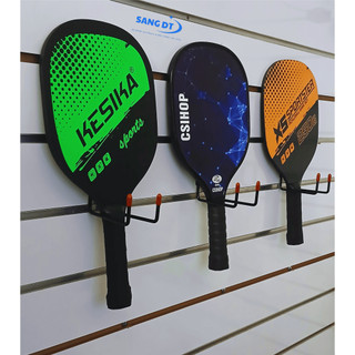 Combo 10 Móc Treo Vợt Pickleball Cài Lưới, Cài Rãnh Sơn Tĩnh Điện, Móc Treo Phụ Kiện Cửa Hàng Dày 5mm