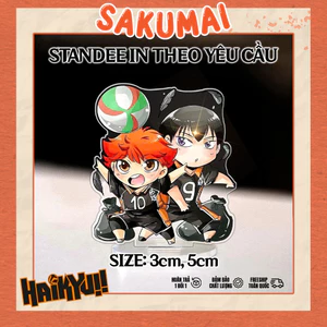 Standee, Mô Hình Haikyuu Cao 5cm In UV Cắt Viền Hinata Nishinoya Bokuto Sawamura Dễ Thương Trang Trí Bàn học - SakuMai