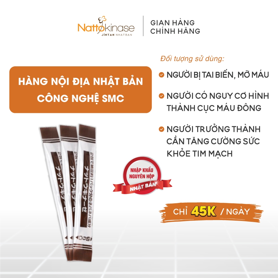 NATTOKINASE Jintan Nhật Bản, Lẻ 3 gói (không có hộp)