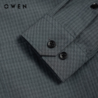 Owen - Áo sơ mi dài tay Regular Fit AR250103DT màu Xám đậm chất liệu Bamboo poly