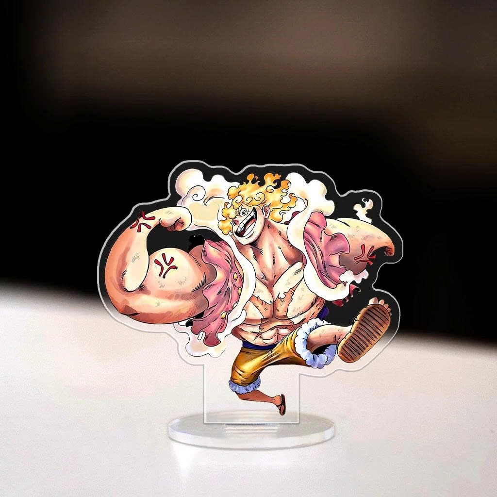 Standee, Mô Hình Luffy Gear 5 Cute Cao 5cm In UV Cắt Viền Tony Tony Chopper Zoro Nami Sanji Trang Trí Bàn Học - SakuMai