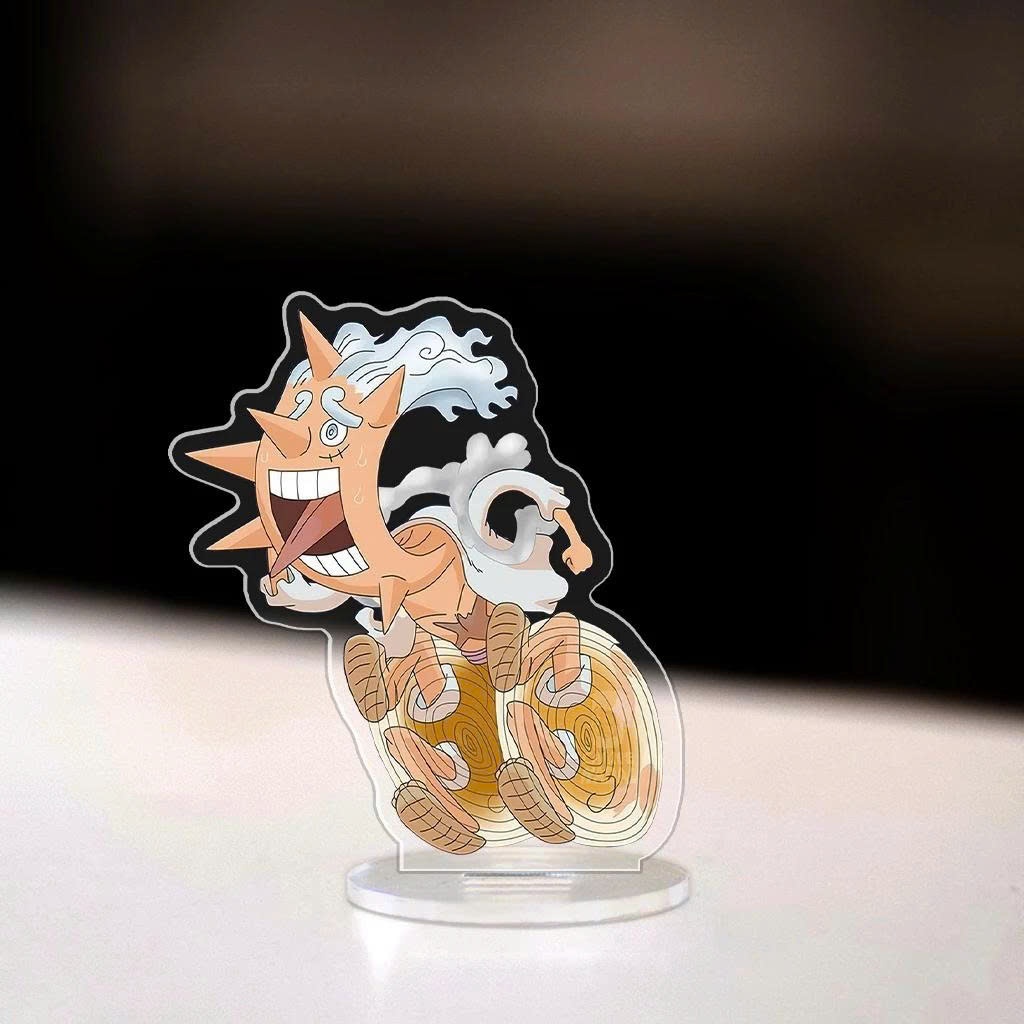 Standee, Mô Hình Luffy Gear 5 Cute Cao 5cm In UV Cắt Viền Tony Tony Chopper Zoro Nami Sanji Trang Trí Bàn Học - SakuMai