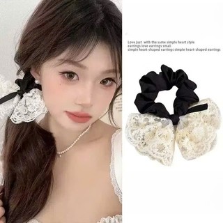Buộc tóc dây Retro ren nơ phong cách hàn quốc A4