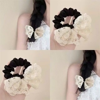 Buộc tóc dây Retro ren nơ phong cách hàn quốc A4