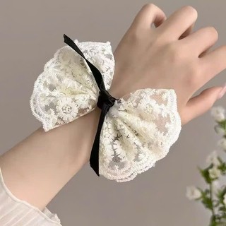 Buộc tóc dây Retro ren nơ phong cách hàn quốc A4