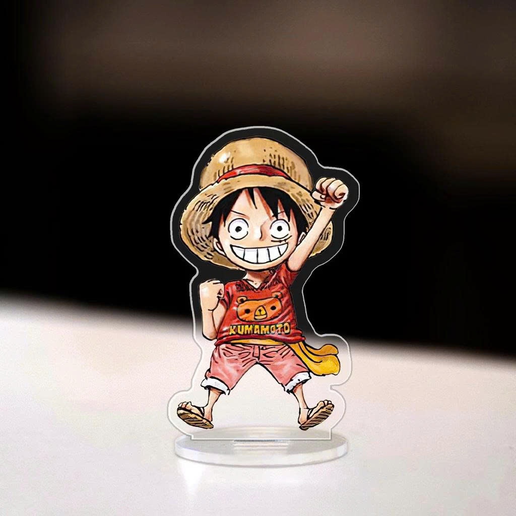 Standee, Mô Hình Luffy Cao 5cm In UV Cắt Viền Đảo Hải Tặc Zoro Nami Sanji Robin Dễ Thương Trang Trí Bàn Học - SakuMai