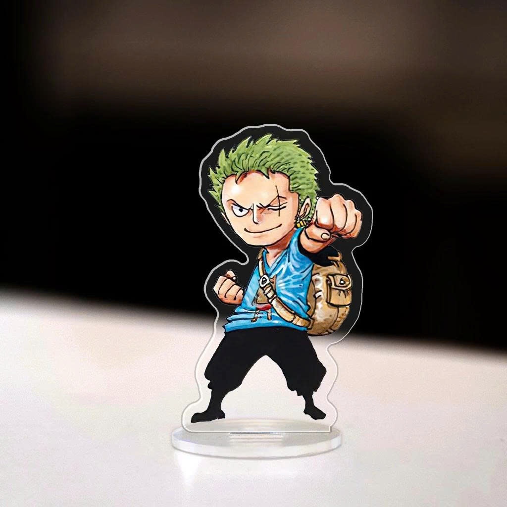 Standee, Mô Hình Luffy Cao 5cm In UV Cắt Viền Đảo Hải Tặc Zoro Nami Sanji Robin Dễ Thương Trang Trí Bàn Học - SakuMai