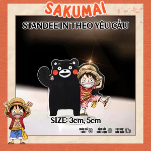 Standee, Mô Hình Luffy Cao 5cm In UV Cắt Viền Đảo Hải Tặc Zoro Nami Sanji Robin Dễ Thương Trang Trí Bàn Học - SakuMai