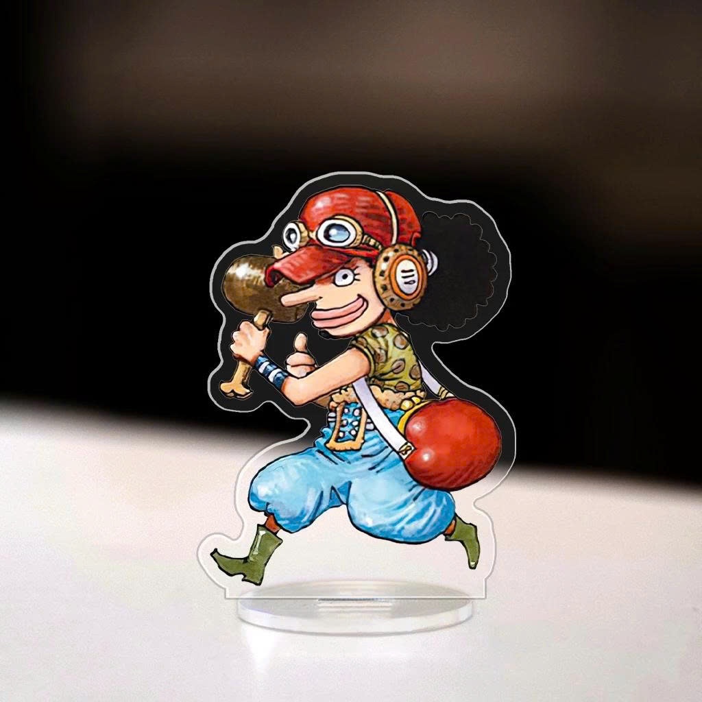 Standee, Mô Hình Luffy Cao 5cm In UV Cắt Viền Đảo Hải Tặc Zoro Nami Sanji Robin Dễ Thương Trang Trí Bàn Học - SakuMai