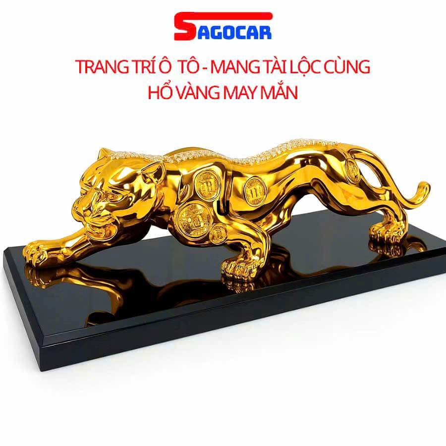 Tượng hổ vàng trang trí taplo ô tô - Linh vật phong thủy mang tài lộc may mắn - phụ kiện xe hơi cao cấp