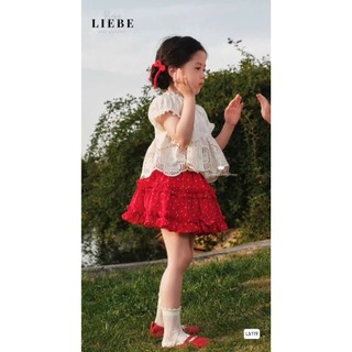 [B&G] Sét váy thô boi chân váy đỏ mùa hè dễ thương cho bé gái từ 10-42kg(2-11 tuổi)