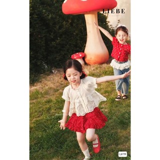 [B&G] Sét váy thô boi chân váy đỏ mùa hè dễ thương cho bé gái từ 10-42kg(2-11 tuổi)