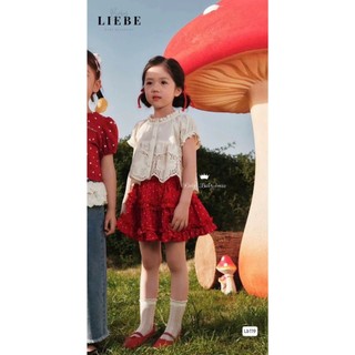 [B&G] Sét váy thô boi chân váy đỏ mùa hè dễ thương cho bé gái từ 10-42kg(2-11 tuổi)