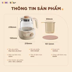 Máy Đun Nước Pha Sữa BEAR 1.2L Bình Đun Nước Hâm Sữa Bình Đun Giữ Nhiệt Cho Mẹ Máy Hâm Sữa Cho Bé Phiên Bản Mới WW-4H12M — ảnh 8