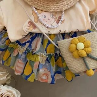 S18- Set áo thun phối chân váy hoa bé gái dễ thương - Size 8-30Kg