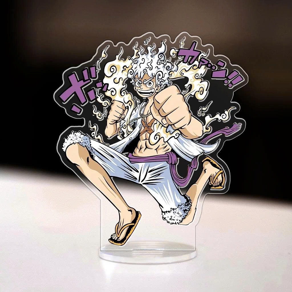 Standee, Mô Hình Luffy Gear 5 Cao 5cm In UV Cắt Viền Standee Anime One Piece Đảo Hải Tặc Trang Trí Bàn Học - SakuMai