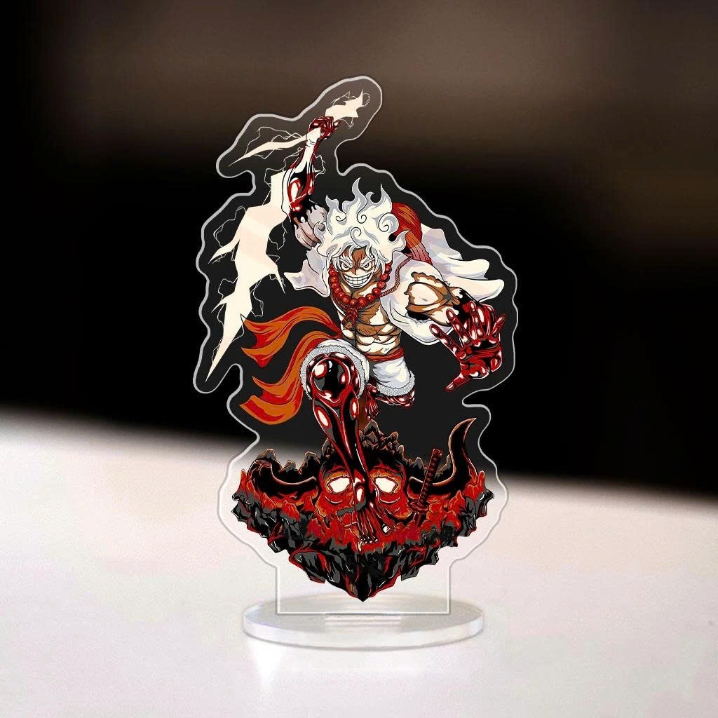 Standee, Mô Hình Luffy Gear 5 Cao 5cm In UV Cắt Viền Standee Anime One Piece Đảo Hải Tặc Trang Trí Bàn Học - SakuMai