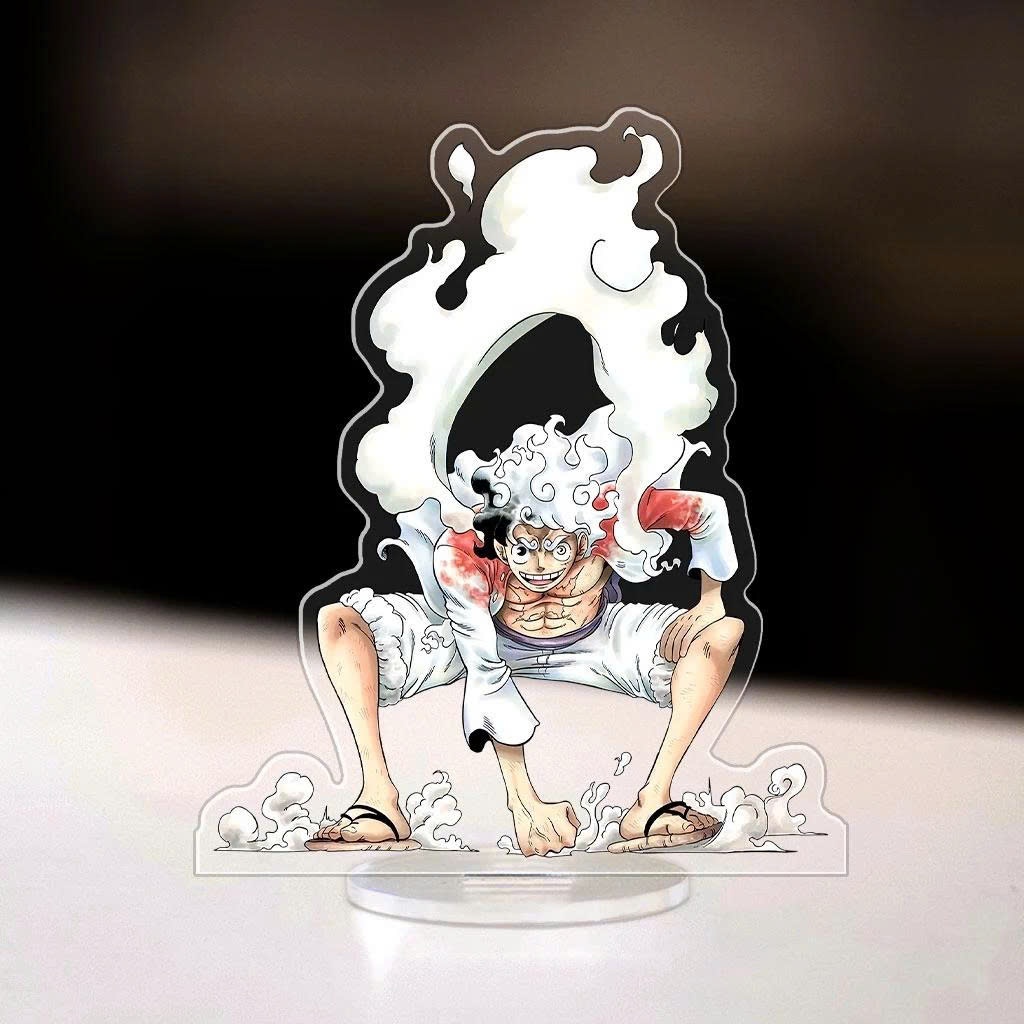 Standee, Mô Hình Luffy Gear 5 Cao 5cm In UV Cắt Viền Standee Anime One Piece Đảo Hải Tặc Trang Trí Bàn Học - SakuMai