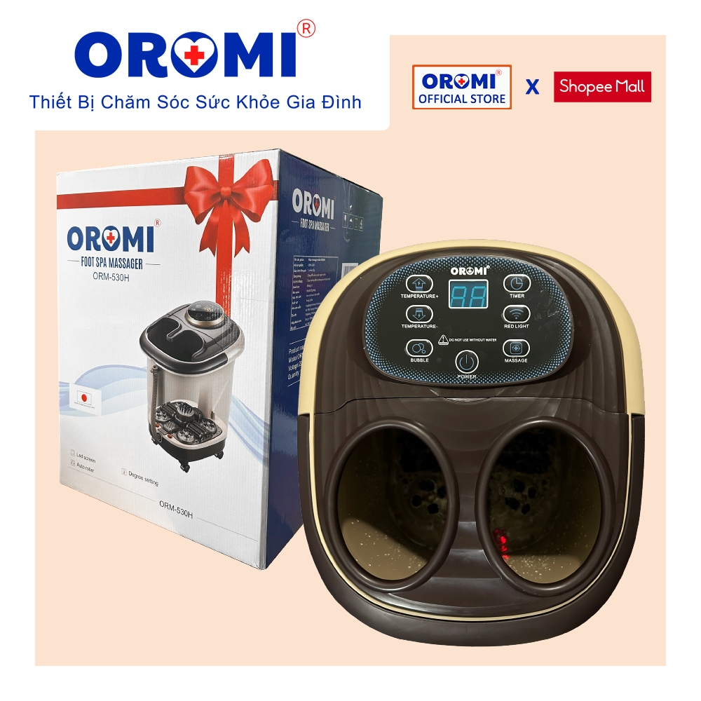 Máy Massage Chân Tự Động Cao Cấp OROMI ORM-530H - Bồn Ngâm Chân Matxa Tạo Sóng Nước Tuần Hoàn