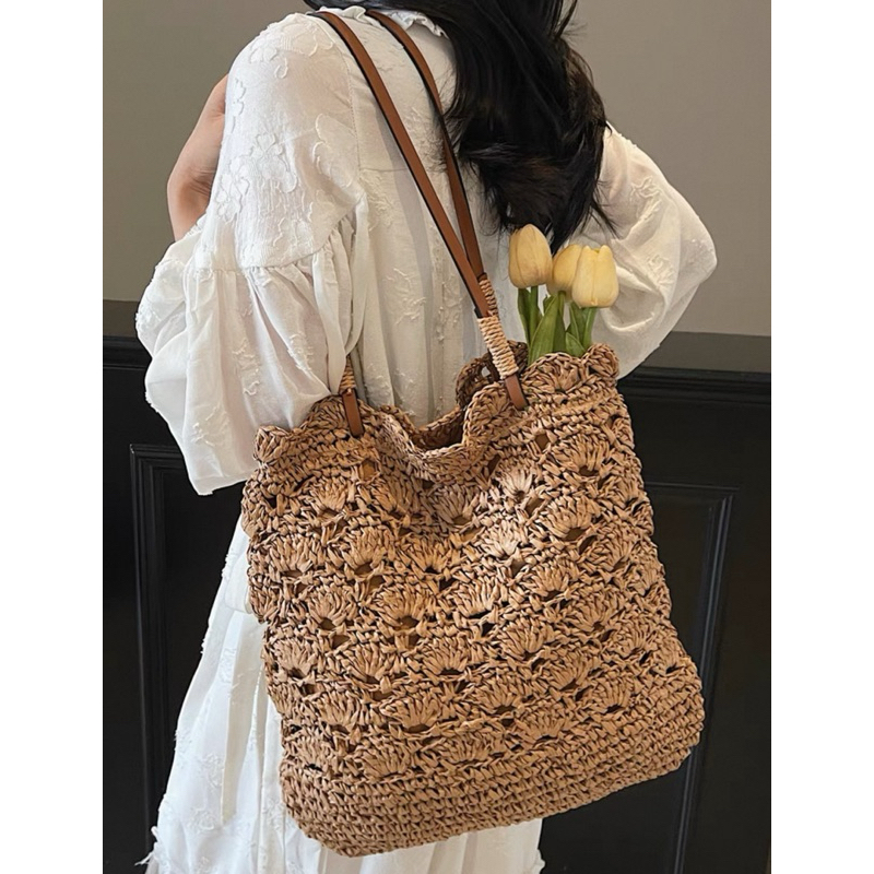 Túi cói vintage thời trang du lịch
