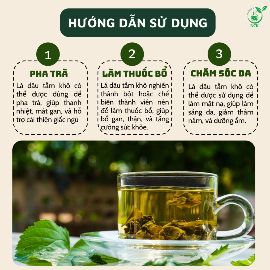 Lá dâu tằm khô sấy lạnh - Bổ sung dinh dưỡng, bồi bổ cơ thể