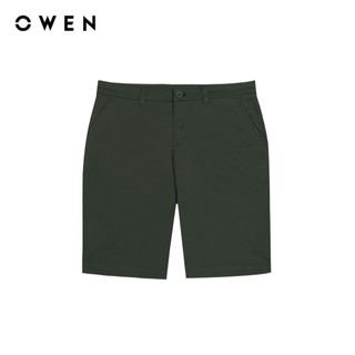 Owen - Quần short Slim Fit SK251255 màu Rêu chất liệu CVC Spandex