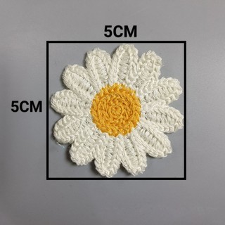 1 Miếng Vá, May Quần Áo Hình Hoa Cúc Trắng - kích thước từ 5cm -> 6.5cm