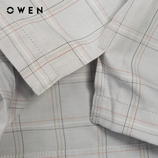Owen - Áo sơ mi ngắn tay Body Fit AB250099NT màu Xám chất liệu Bamboo poly