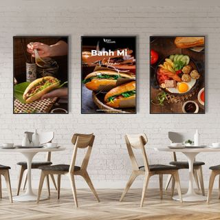 Tranh Canvas Treo Tường Trang Trí Quán Bánh Mỳ BH71 - Tranh Decor, Trang Trí Tiệm Bánh Mì Cao Cấp, Sắc Nét