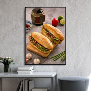 Tranh Canvas Treo Tường Trang Trí Quán Bánh Mỳ BH71 - Tranh Decor, Trang Trí Tiệm Bánh Mì Cao Cấp, Sắc Nét