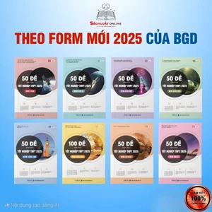 Sách đề thi minh họa tốt nghiệp THPT 2025 môn Toán, Văn, Anh, Sinh, Sử, Địa, Lý, Hóa (MoonBook)