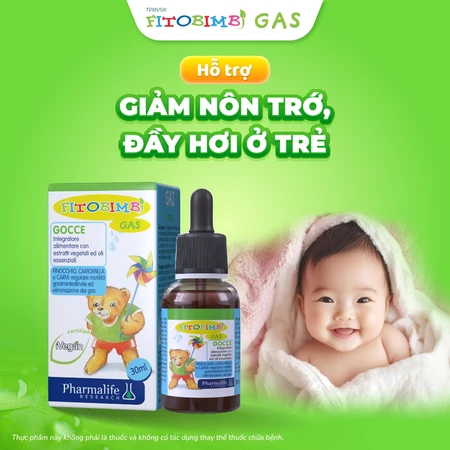 FITOBIMBI GAS Hỗ Trợ Giảm Nôn Trớ, Đầy Hơi TPBVSK Cho Bé Chai 30ml