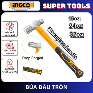ĐỒ NGHỀ INGCO Búa đầu tròn 450g HBPH88016 / 660g HBPH88024 / 900g HBPH88032