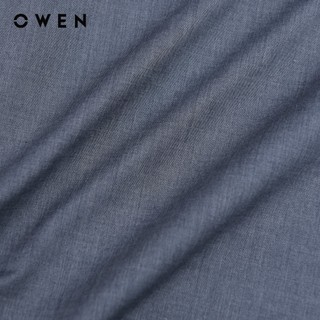 Owen - Áo sơ mi ngắn tay Body Fit AB250011NT màu Xám đậm chất liệu Modal